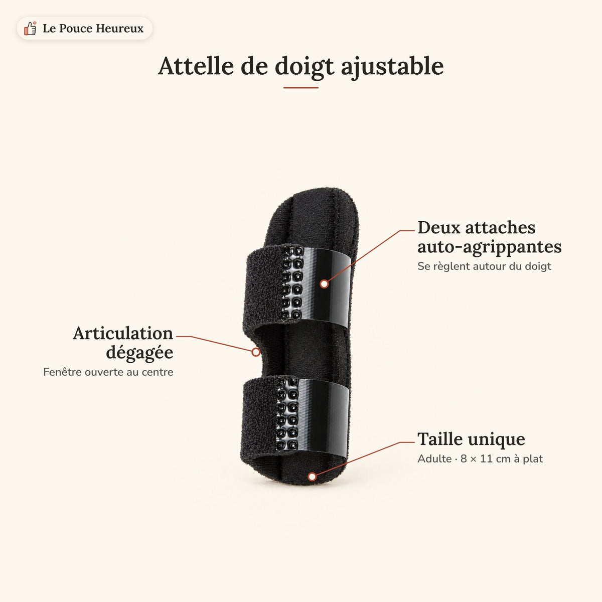 Attelle de doigt ajustable