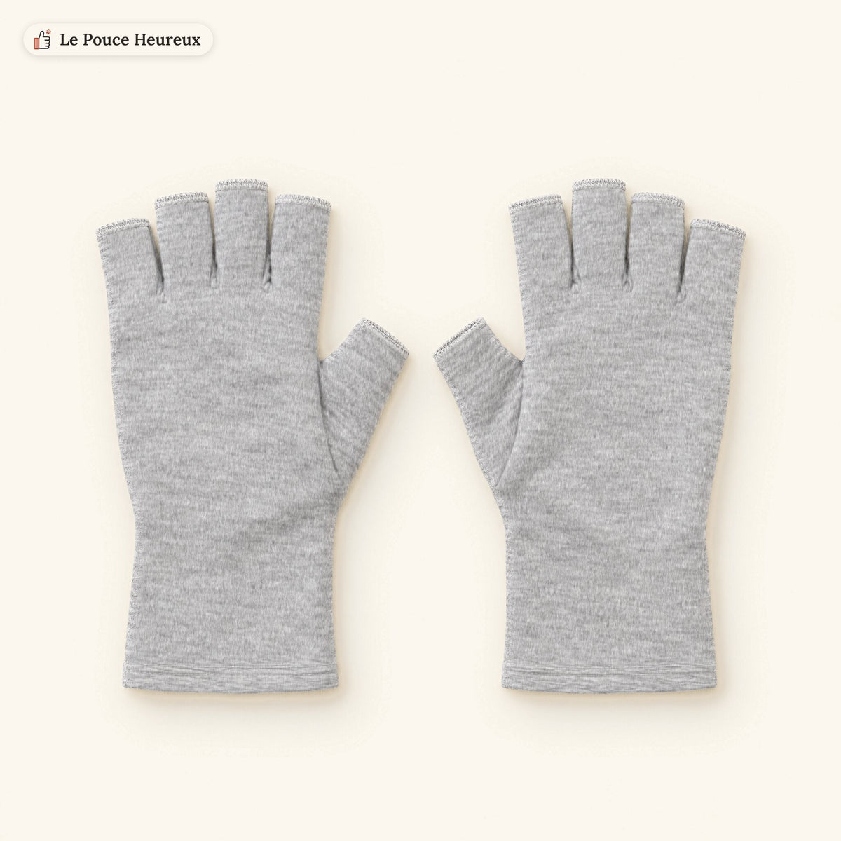 Gants de soutien sans doigts – gris (la paire)