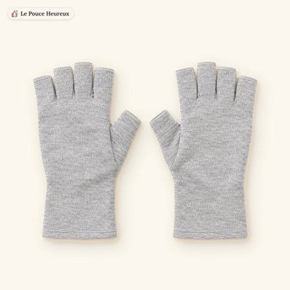 Gants de soutien sans doigts – gris (la paire)