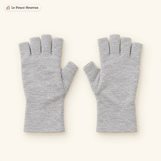 Gants de soutien sans doigts – gris (la paire)